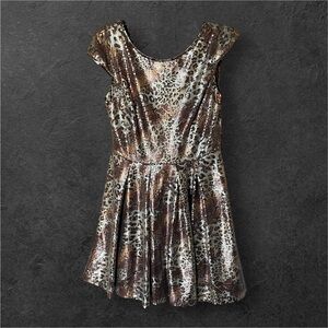 Betsey Johnson Sequined Leopard‎ Print Dress, 8